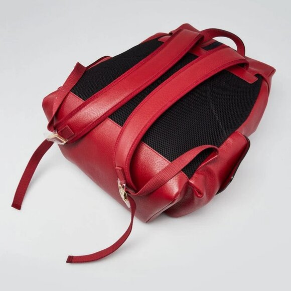 Gucci Red Leather Ophidia Medium Backpack Bag - Picture 3 of 12